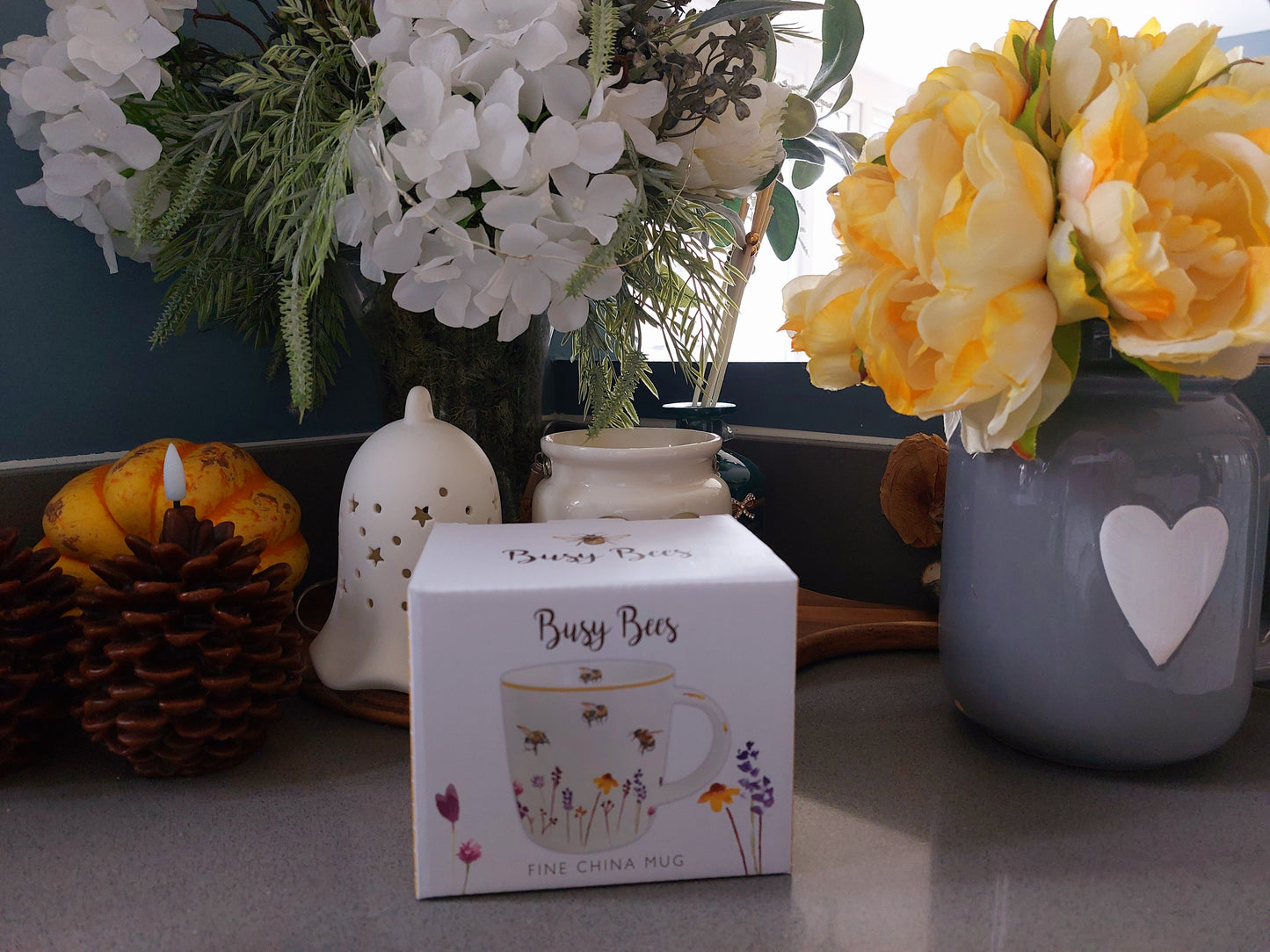 Busy Bee Floral Bee Mug