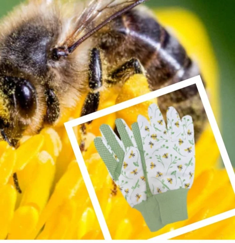 Bee Print Gloves - (adults)