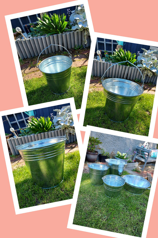 Zinc Collection - 4 Planters with handles