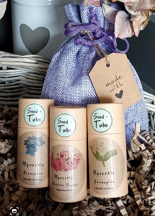 Forget Me Not Gift Set with flower seeds