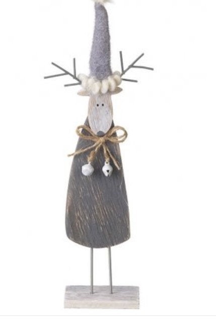 Grey Standing Reindeer