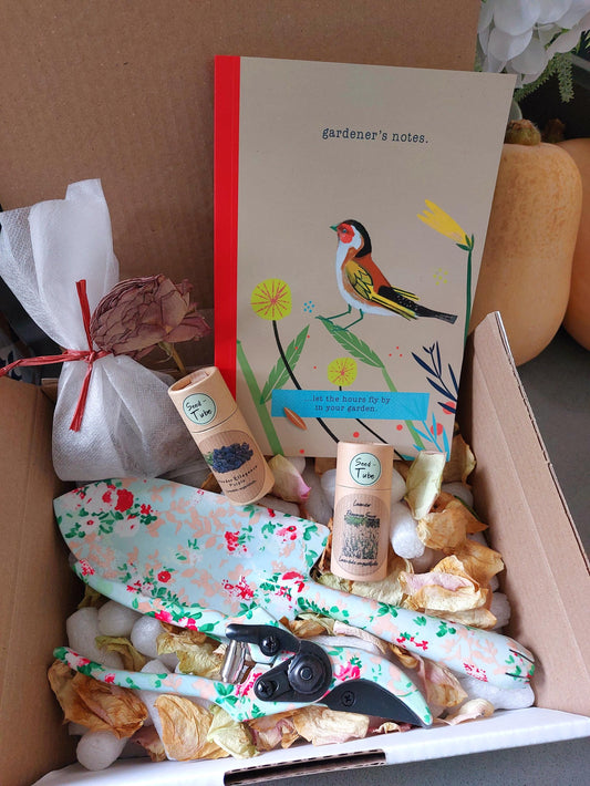 Rose Design Garden Gift Set with Lavender Seeds