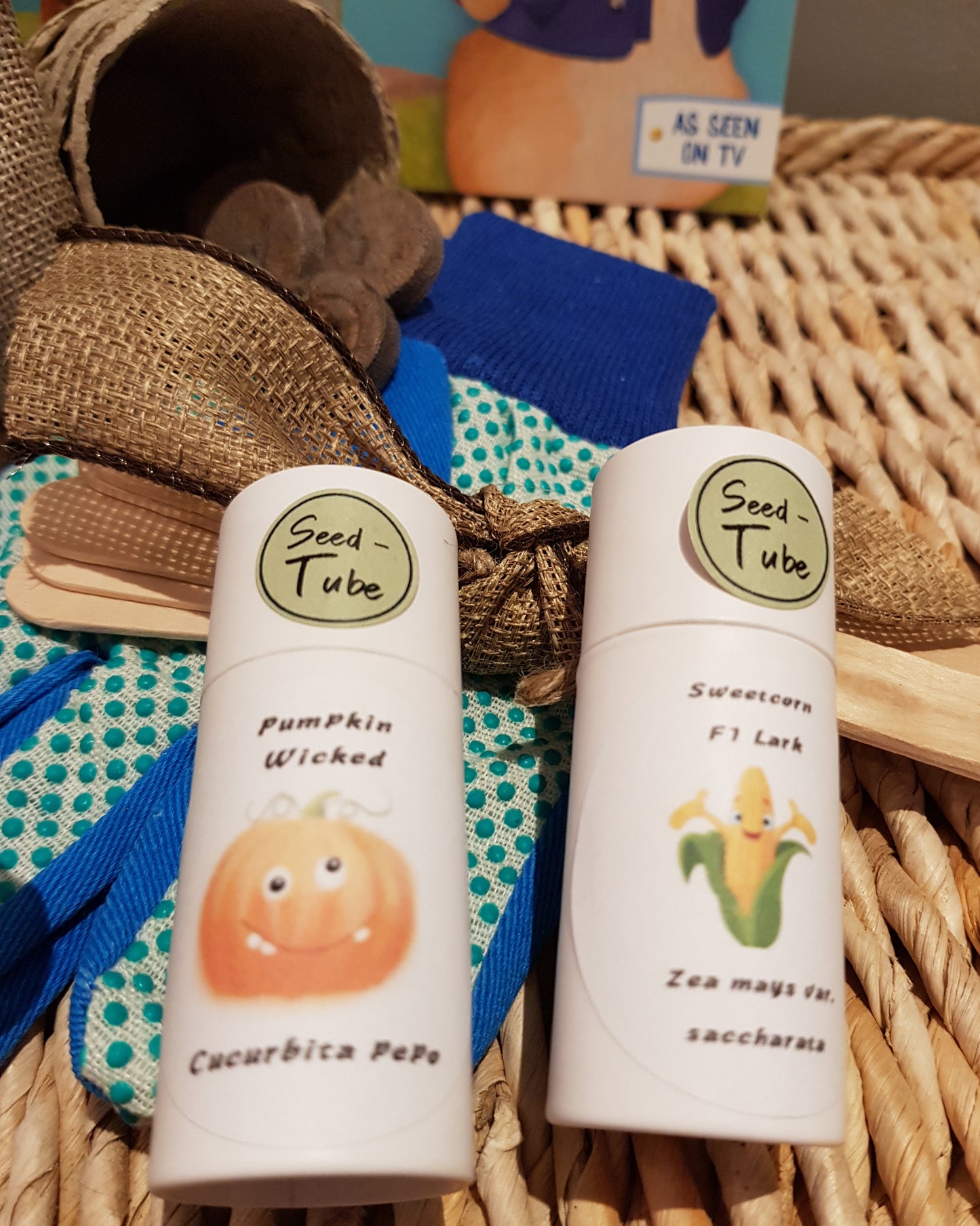 Gift Set for Children - "Pumpkin & Sweetcorn" Seedlings Gift Set