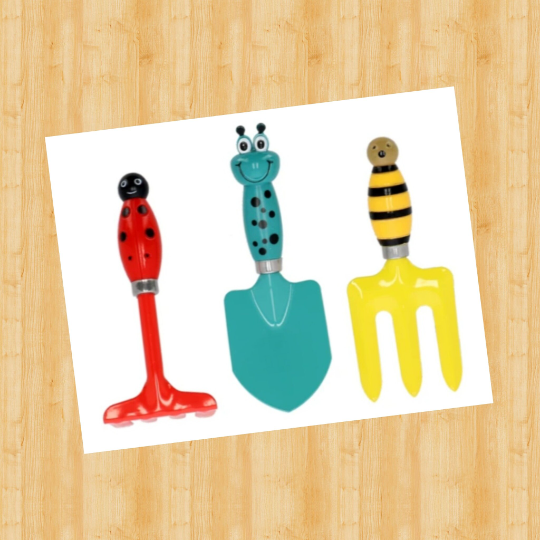 Children's Set of 3 Tools "Insects" For little gardeners