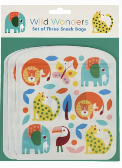 Snack Bags - Set of 3 (Various Designs)
