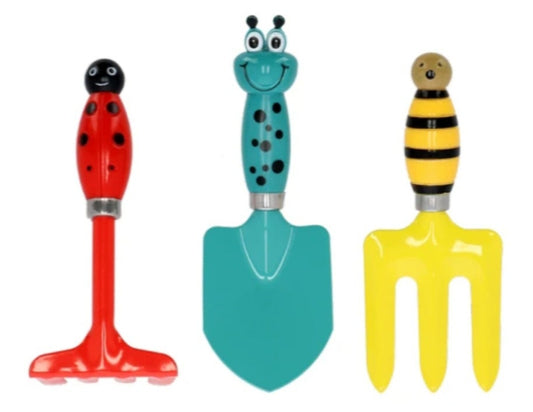 Children's Set of 3 Tools "Insects" For little gardeners