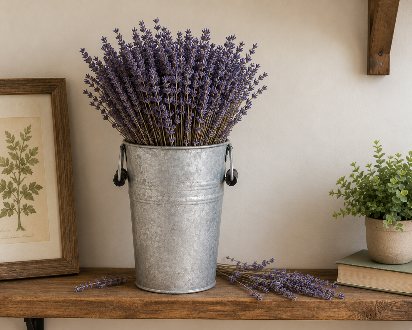Zinc Flower Vase - with side handles