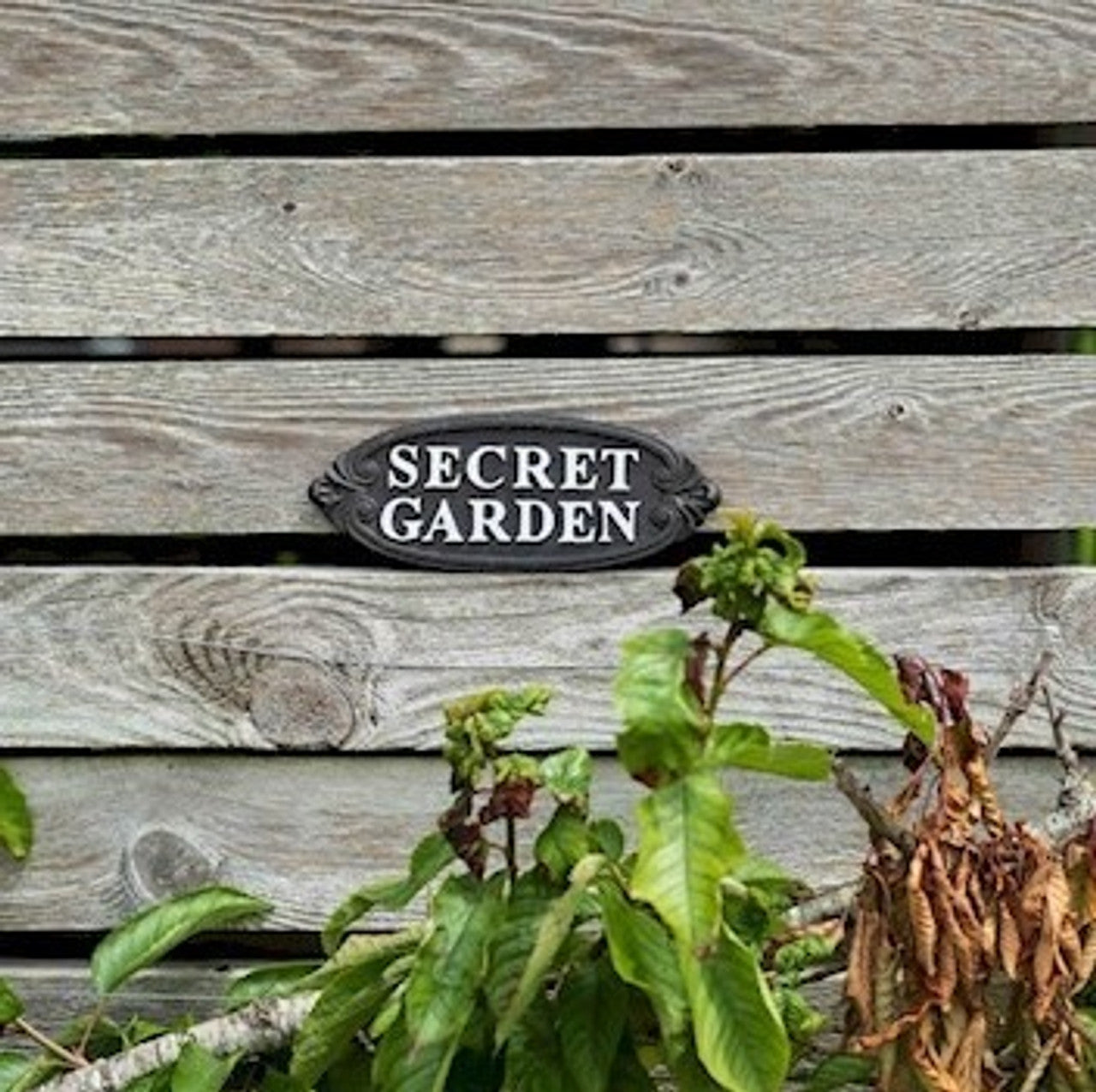 Cast Iron "Secret Garden" Plaque